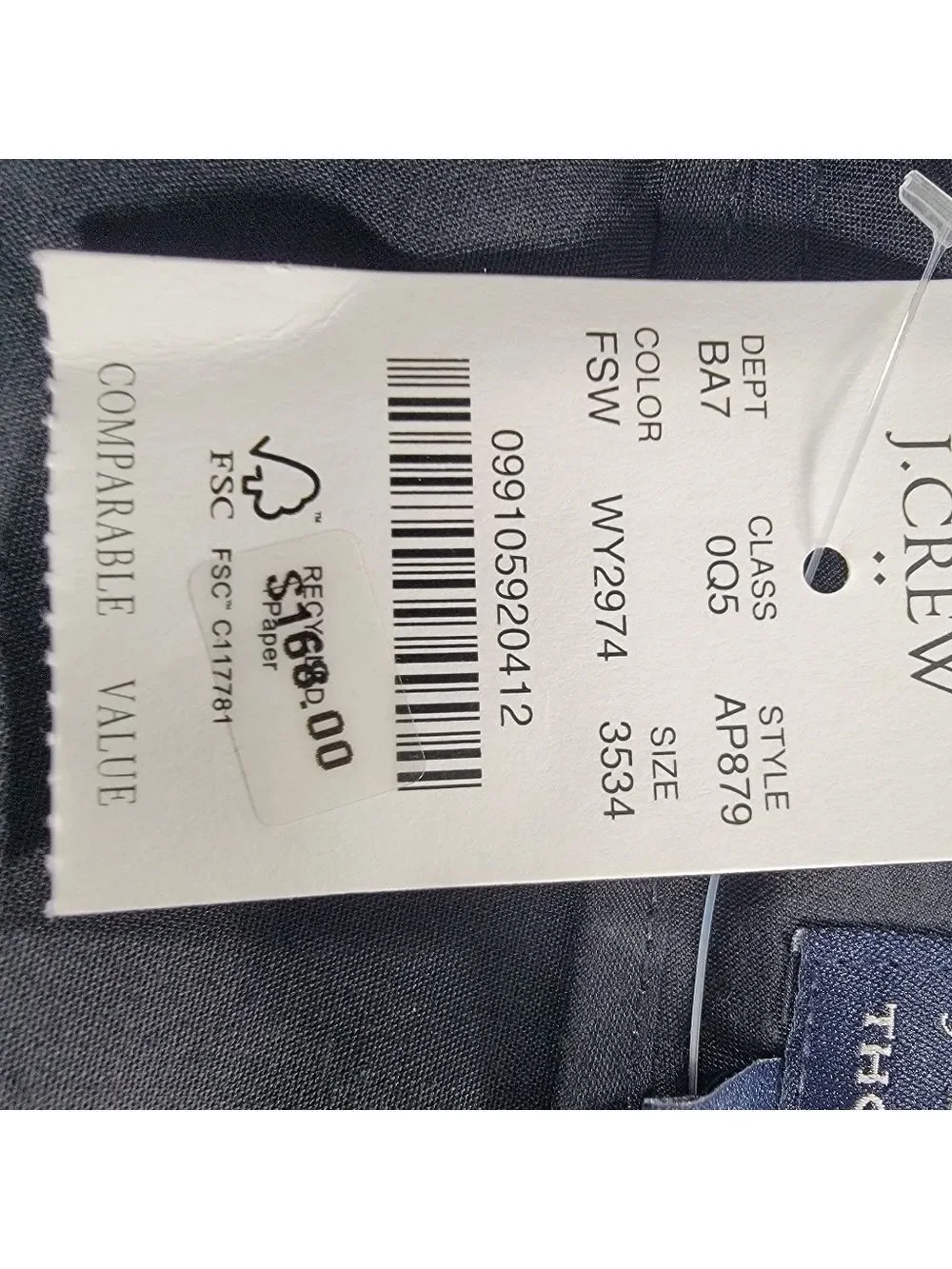 J. Crew Blue Dress Trousers with Formal Style and Straight Leg Cut